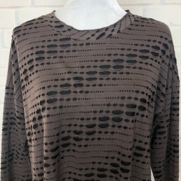 Comfy USA Brown Cut-Out Top Size S - Picture 4 of 7